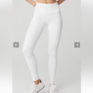 Alo White Airbrush High Waste Leggings NWT S